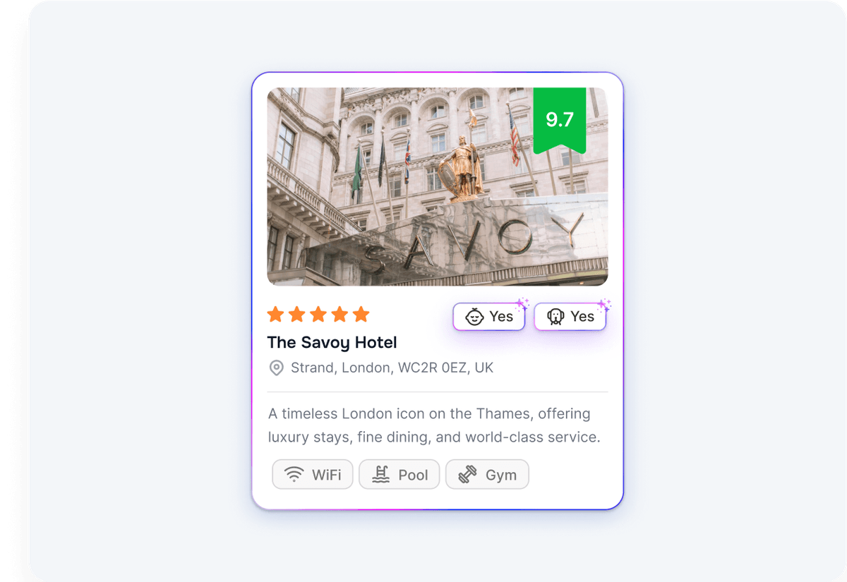AI-Enriched Hotel Descriptions and Property Data